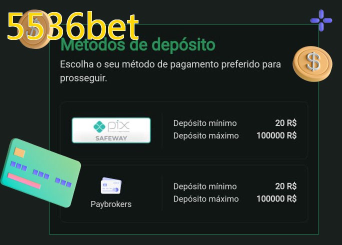 O cassino 5536betbet oferece uma grande variedade de métodos de pagamento